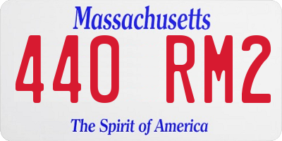 MA license plate 440RM2