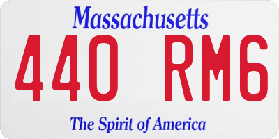 MA license plate 440RM6