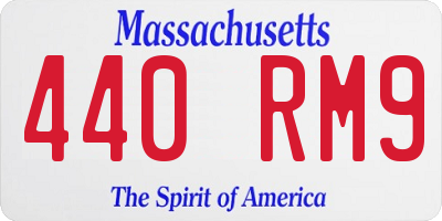 MA license plate 440RM9