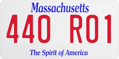 MA license plate 440RO1