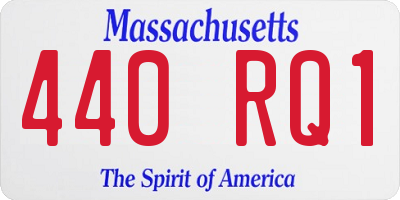 MA license plate 440RQ1