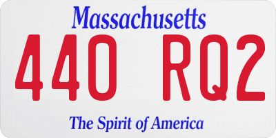 MA license plate 440RQ2