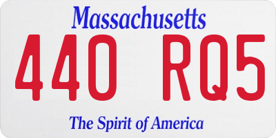 MA license plate 440RQ5