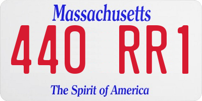 MA license plate 440RR1