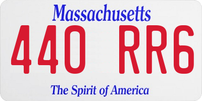 MA license plate 440RR6
