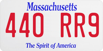 MA license plate 440RR9