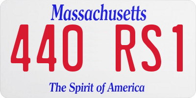 MA license plate 440RS1