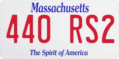 MA license plate 440RS2