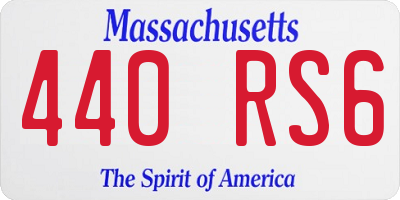 MA license plate 440RS6