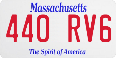 MA license plate 440RV6