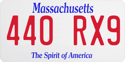 MA license plate 440RX9
