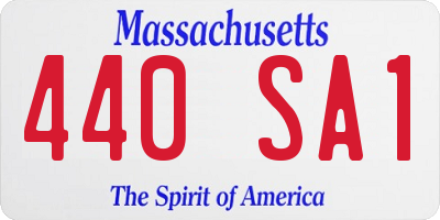 MA license plate 440SA1