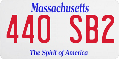 MA license plate 440SB2