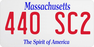 MA license plate 440SC2