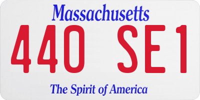 MA license plate 440SE1
