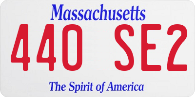 MA license plate 440SE2