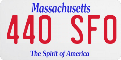 MA license plate 440SF0
