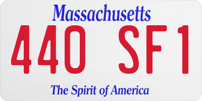 MA license plate 440SF1