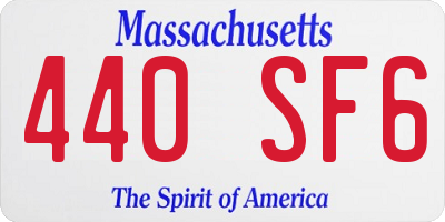 MA license plate 440SF6
