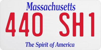 MA license plate 440SH1