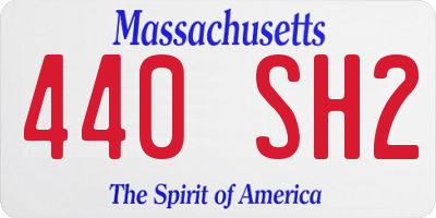 MA license plate 440SH2