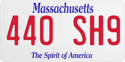 MA license plate 440SH9
