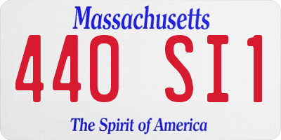 MA license plate 440SI1