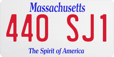 MA license plate 440SJ1