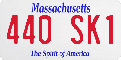 MA license plate 440SK1