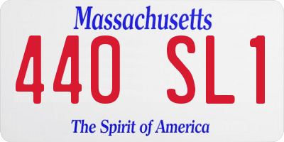 MA license plate 440SL1