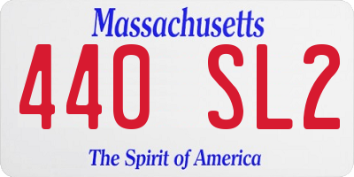 MA license plate 440SL2