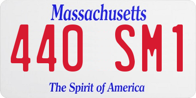 MA license plate 440SM1
