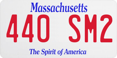MA license plate 440SM2