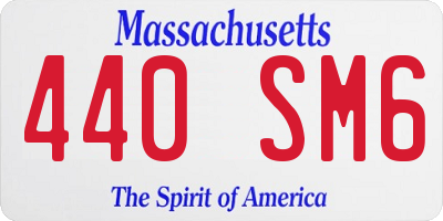 MA license plate 440SM6