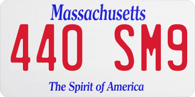 MA license plate 440SM9