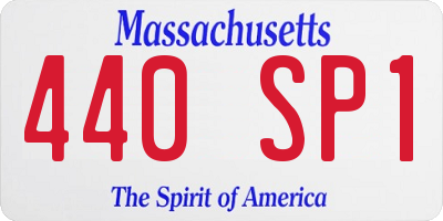 MA license plate 440SP1