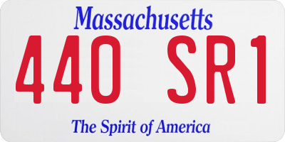 MA license plate 440SR1
