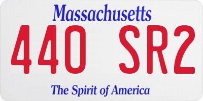 MA license plate 440SR2