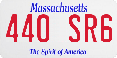 MA license plate 440SR6