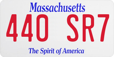 MA license plate 440SR7