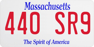MA license plate 440SR9