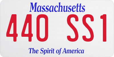 MA license plate 440SS1