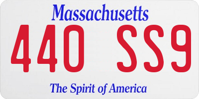 MA license plate 440SS9