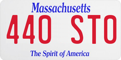 MA license plate 440ST0