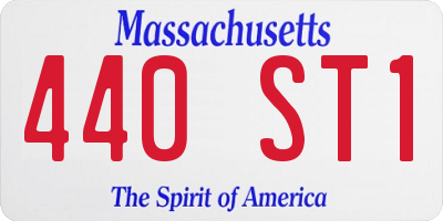 MA license plate 440ST1