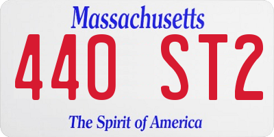 MA license plate 440ST2