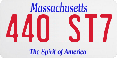 MA license plate 440ST7