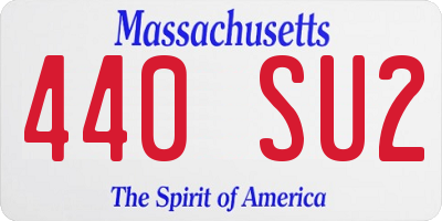 MA license plate 440SU2