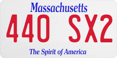 MA license plate 440SX2