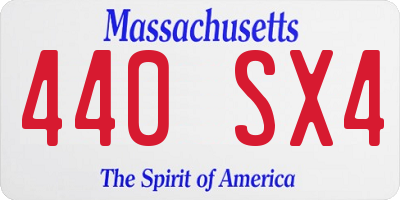 MA license plate 440SX4